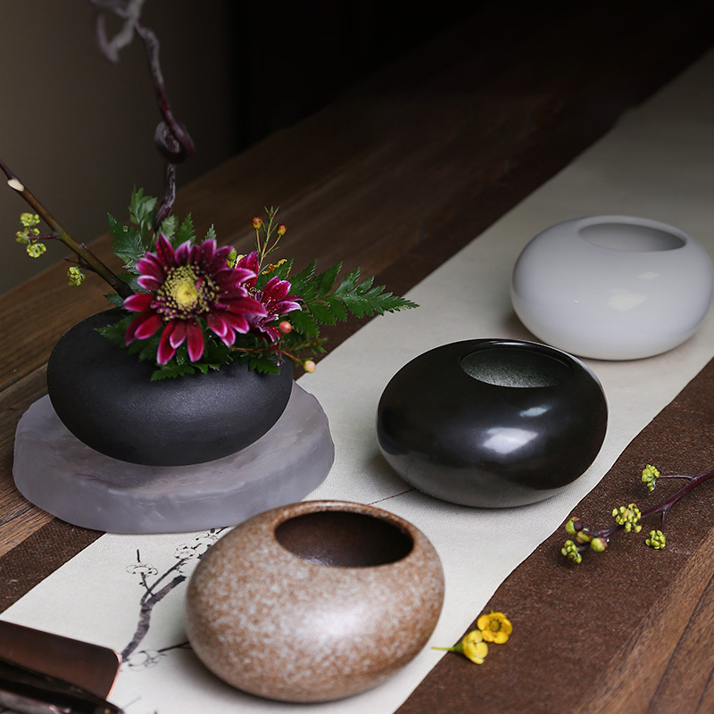 Ikebana Vase Kenzan - Ceramic Vase Japanese Style Ikebana Kenzan