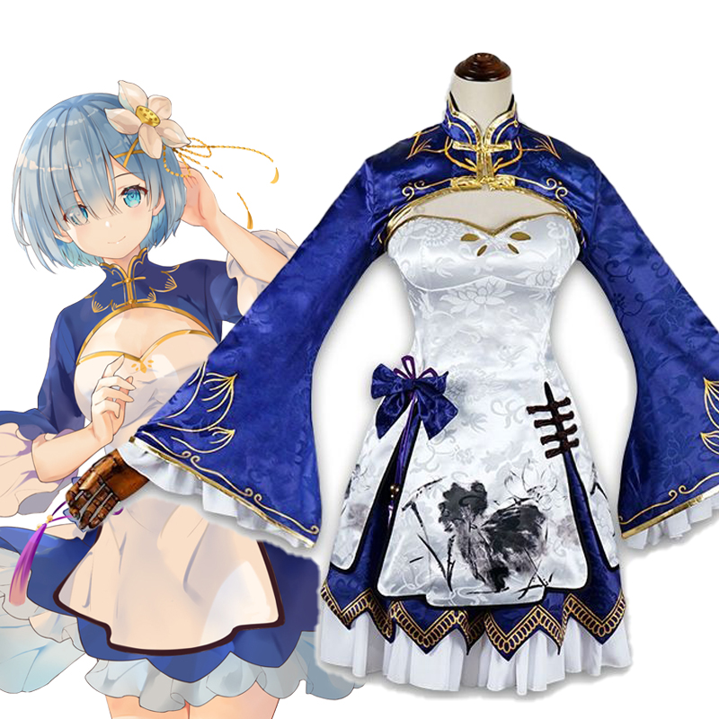 Japanese Girl Lifestyle - Rem Ram Cosplay Cheongsam Anime Re:Life