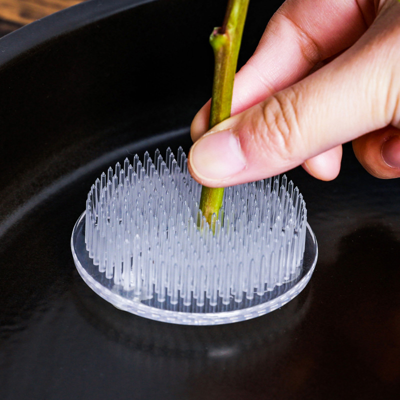 Ikebana Vase Kenzan - Round Ikebana Kenzan Suction Cup Plastic
